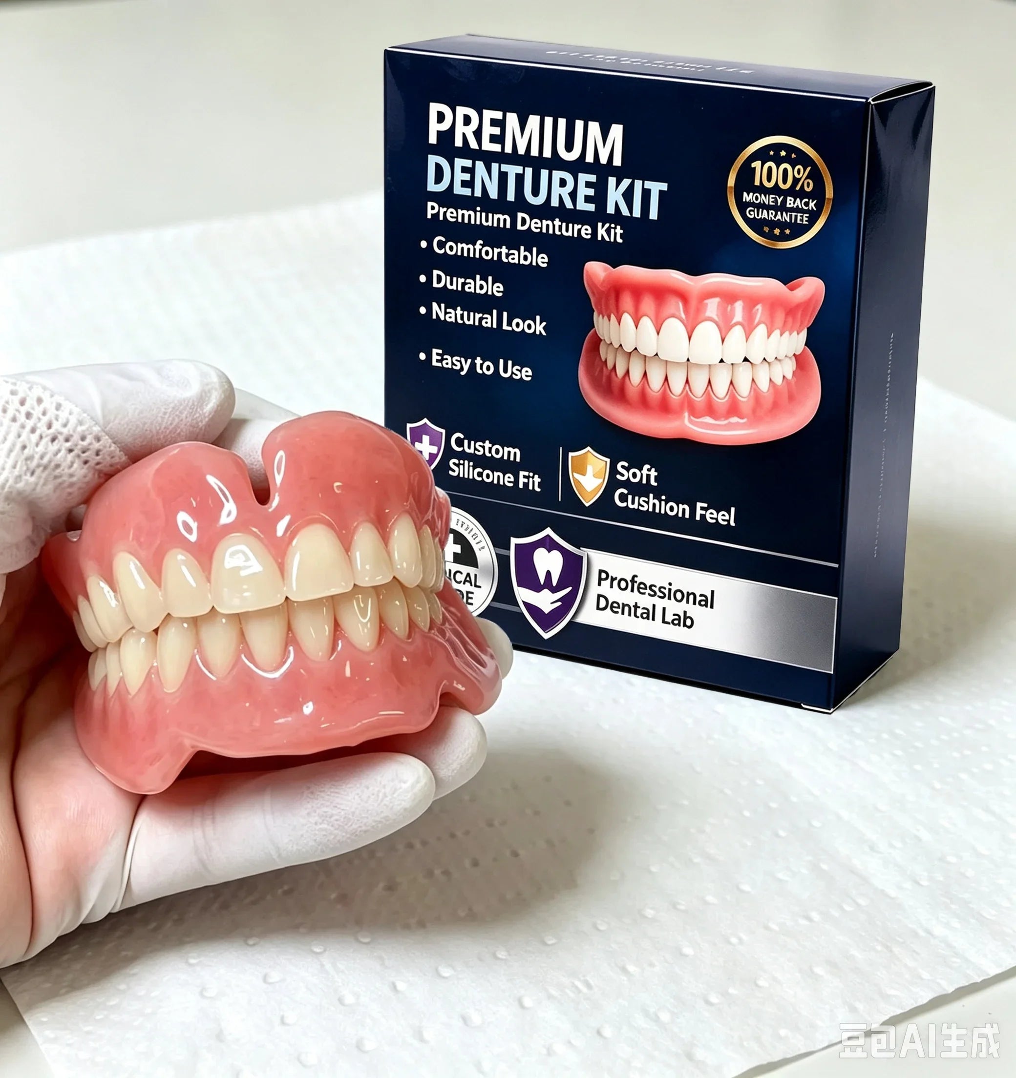 Temporary Silicone Cosmetic Denture Kit for Natural Smile - 8