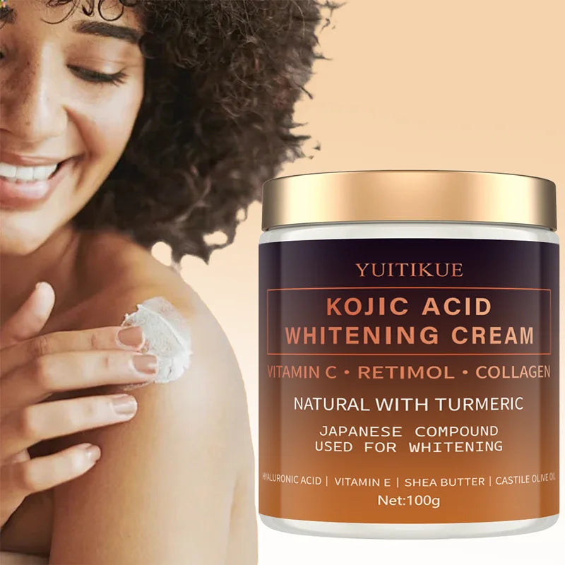 Kojic Acid Whitening Cream with Vitamin C and Turmeric for Face and Body - 2