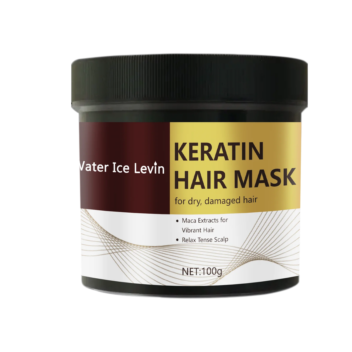 Water Ice Levin Keratin Hair Mask Repair Treatment for Damaged Frizzy Hair