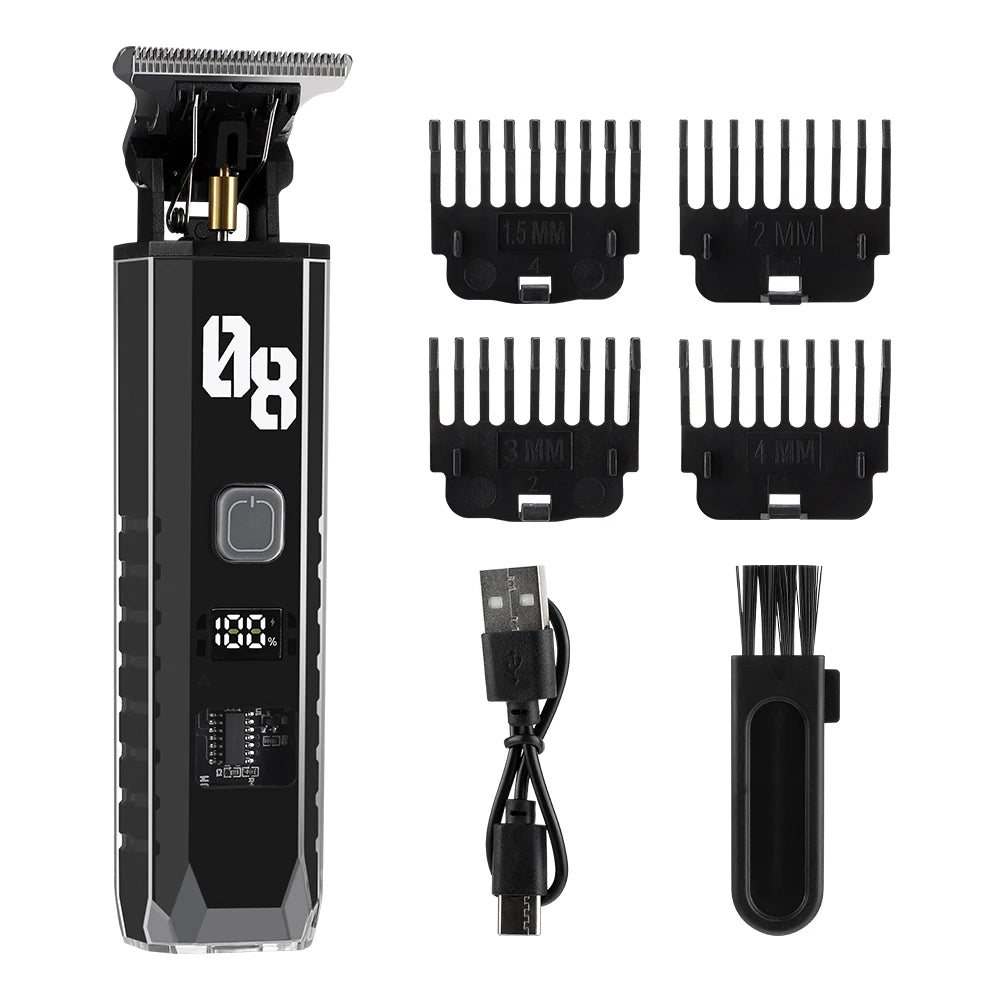Professional Cordless Hair Trimmer with Digital Display - 7