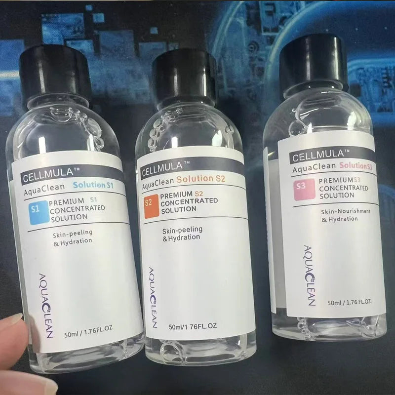 3 Bottle Aqua Peeling Facial Care Concentrate Solution Set S1 S2 S3 - 1