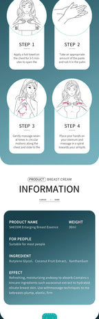 Sadoer Breast Enhancement Care Set Firming Cream and Essential Oil