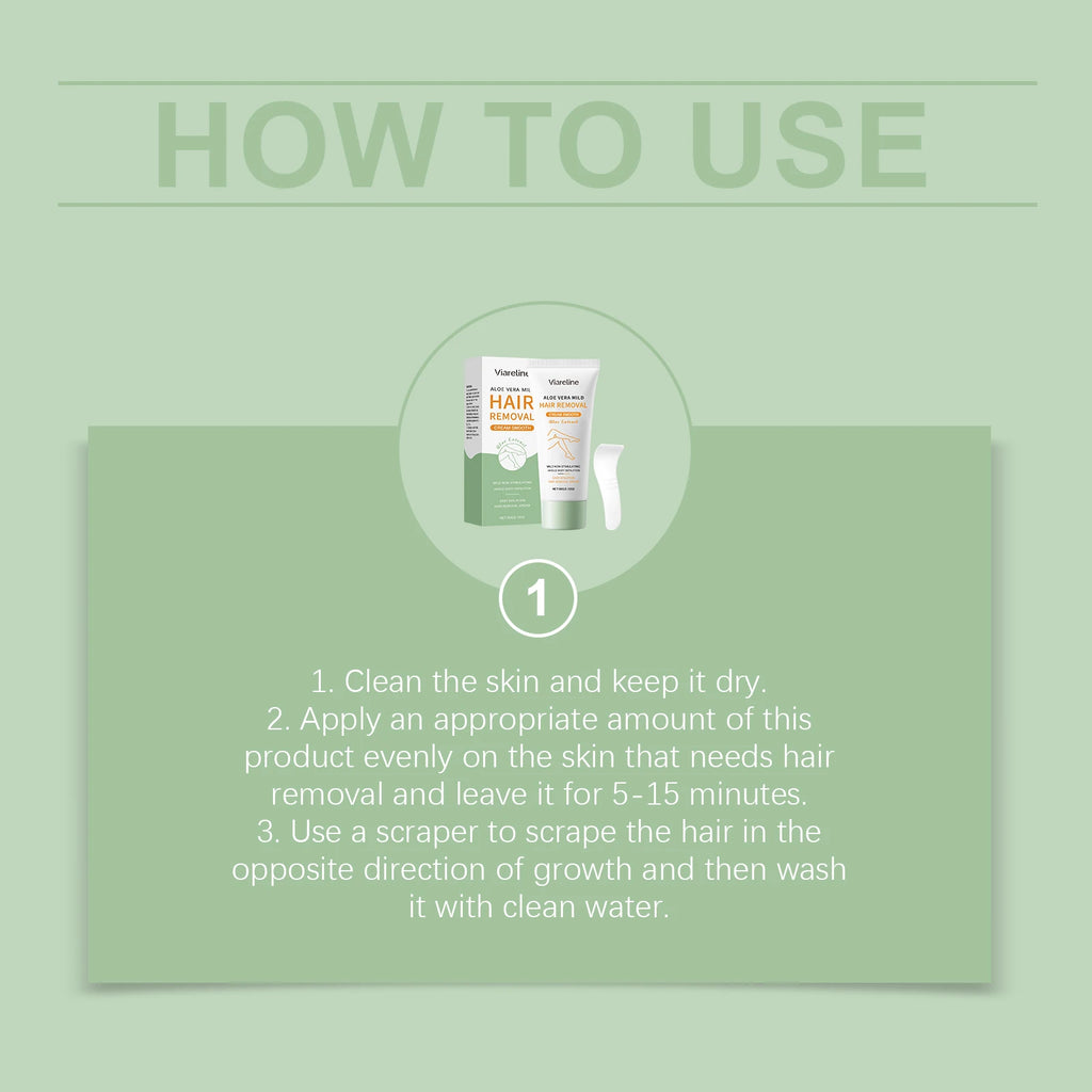 Painless Aloe Vera Hair Removal Cream for Whole Body
