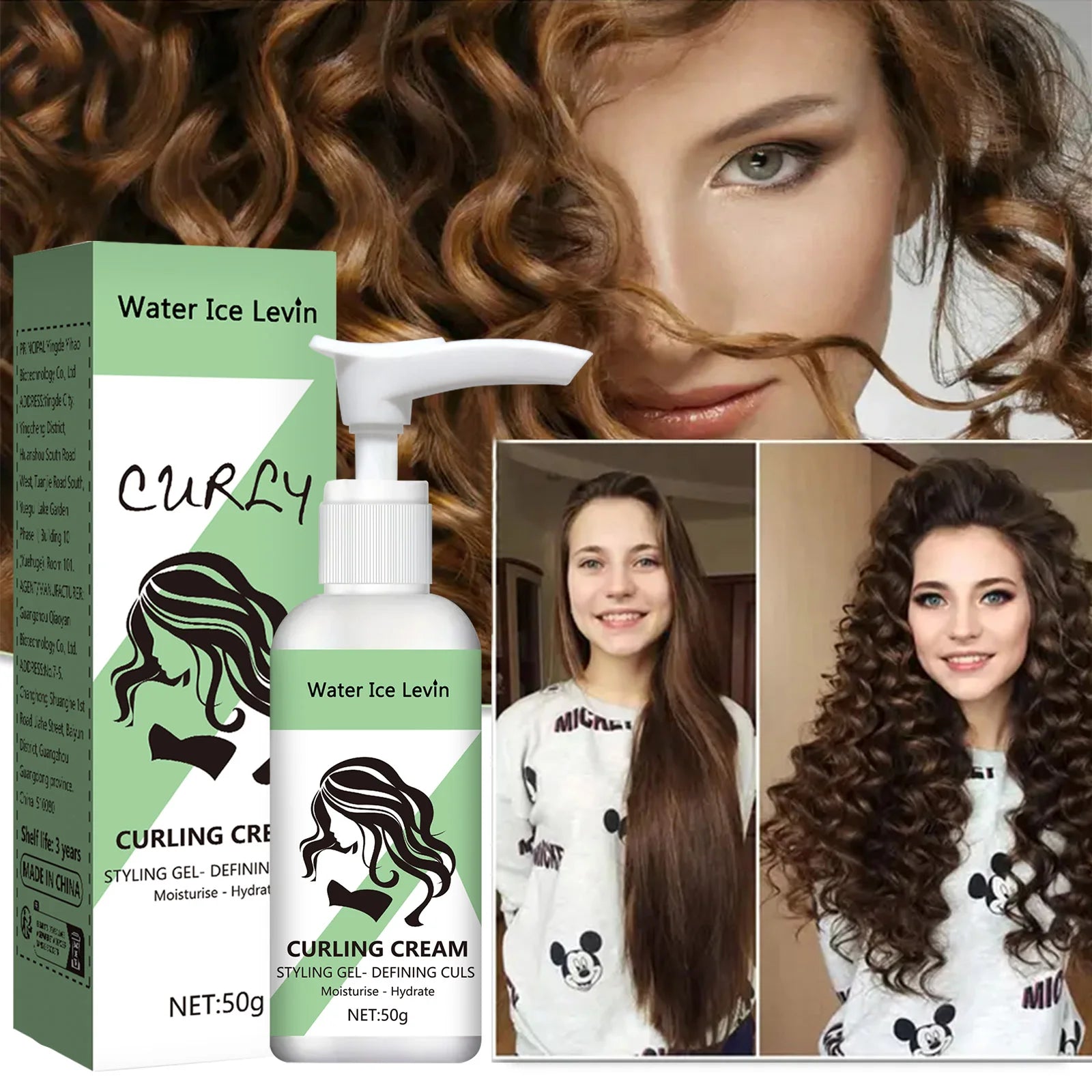 Curly Hair Elastin Moisturizing Styling Cream 50g - 7