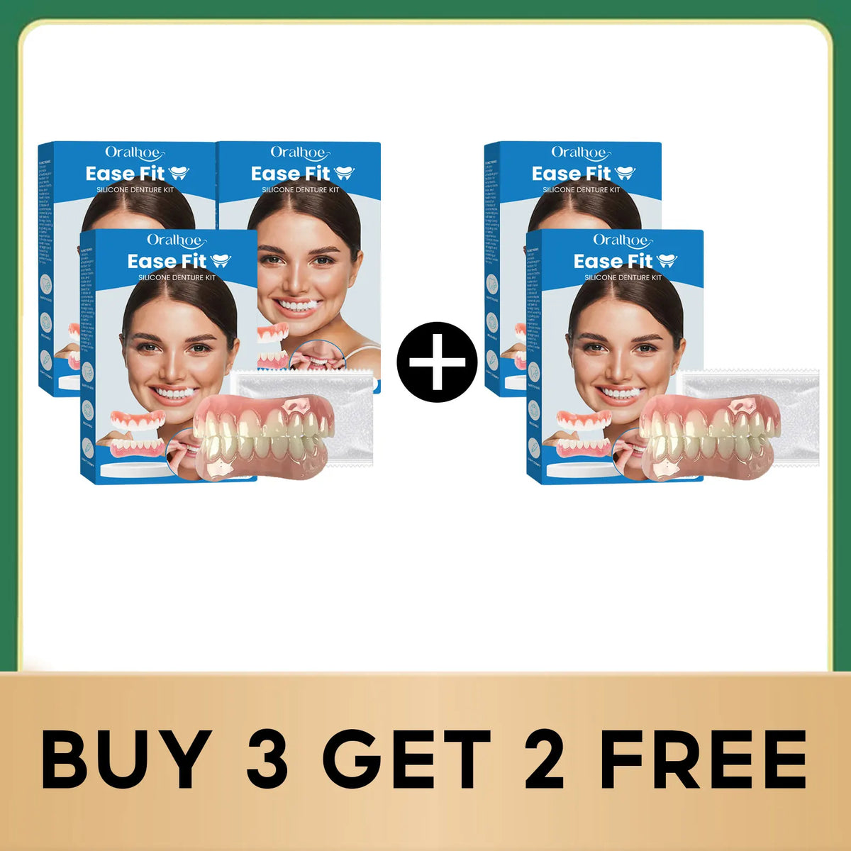 Comfortable Silicone Denture Set for Natural Smile