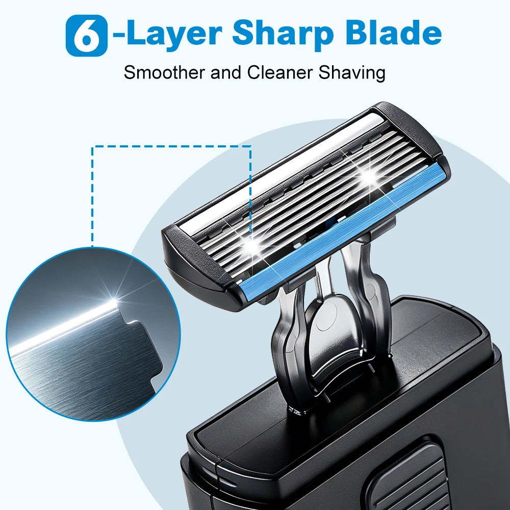 Portable Retractable Manual Shaver for Travel