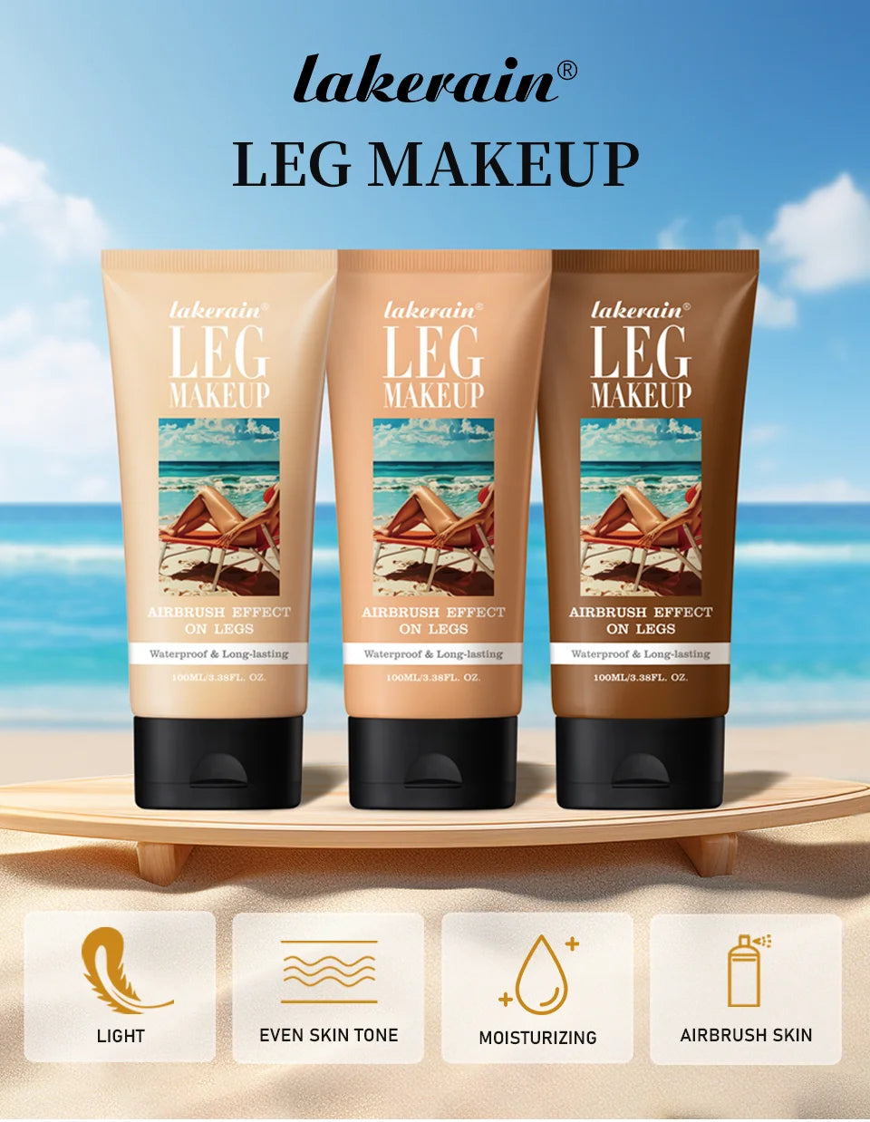 Waterproof Leg Makeup Foundation for Flawless Skin