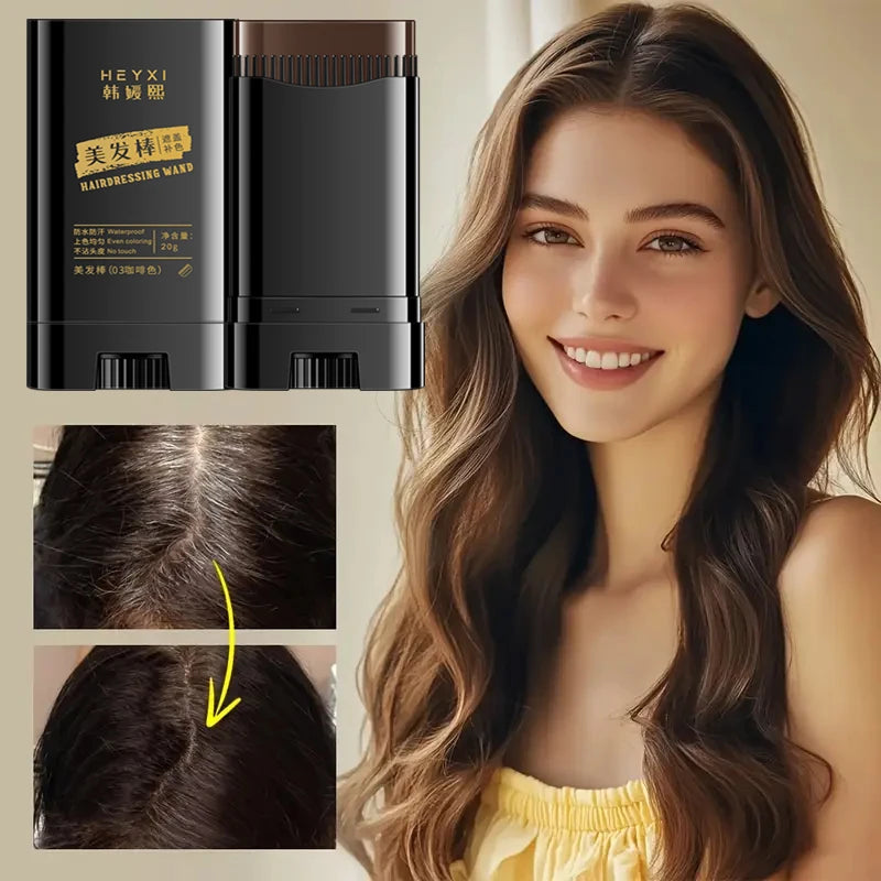 Waterproof Hair Dye Stick for Gray Hair Coverage