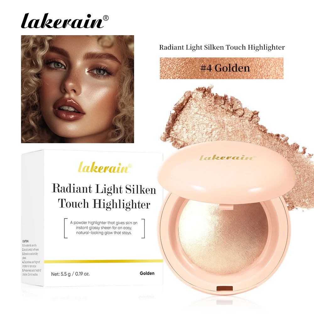 Silken Touch Shimmer Highlighter Powder for Radiant Glow