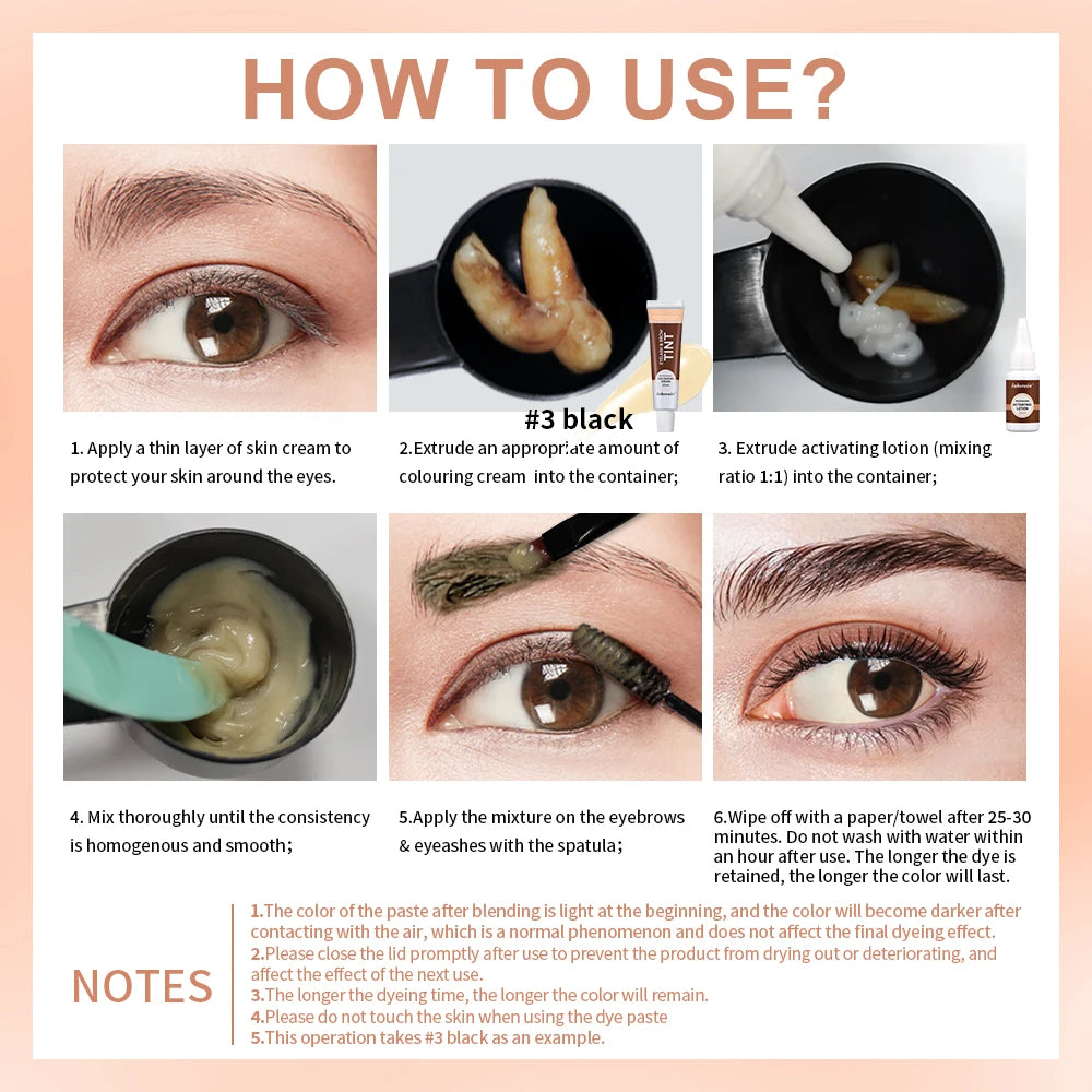 Professional Eyelash and Eyebrow Tinting Kit
