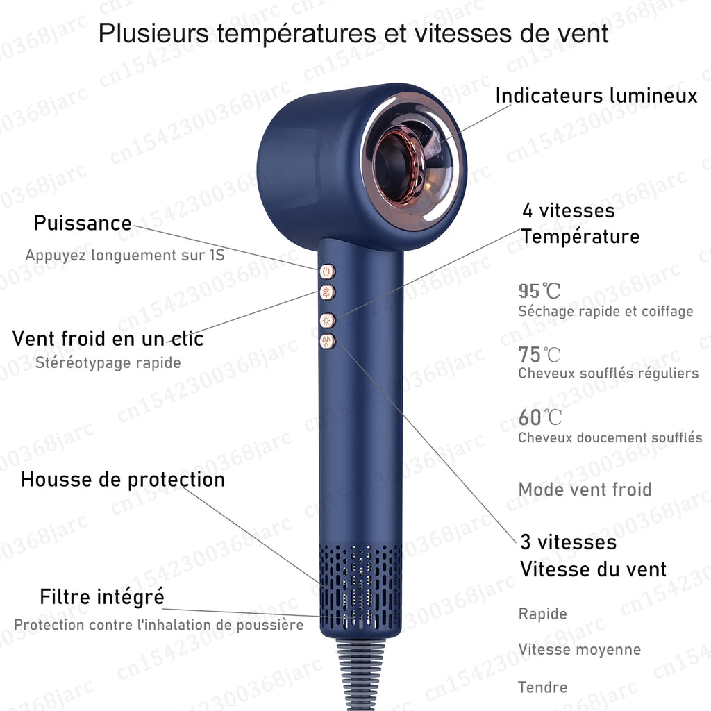 Professional Ionic Hair Dryer with Styling Attachments Quick Dry