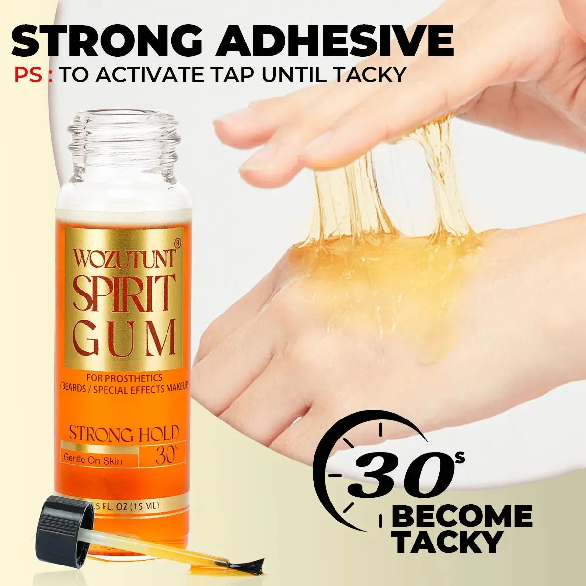 Spirit Gum Adhesive Kit for Prosthetics Beards and Special Effects - 10