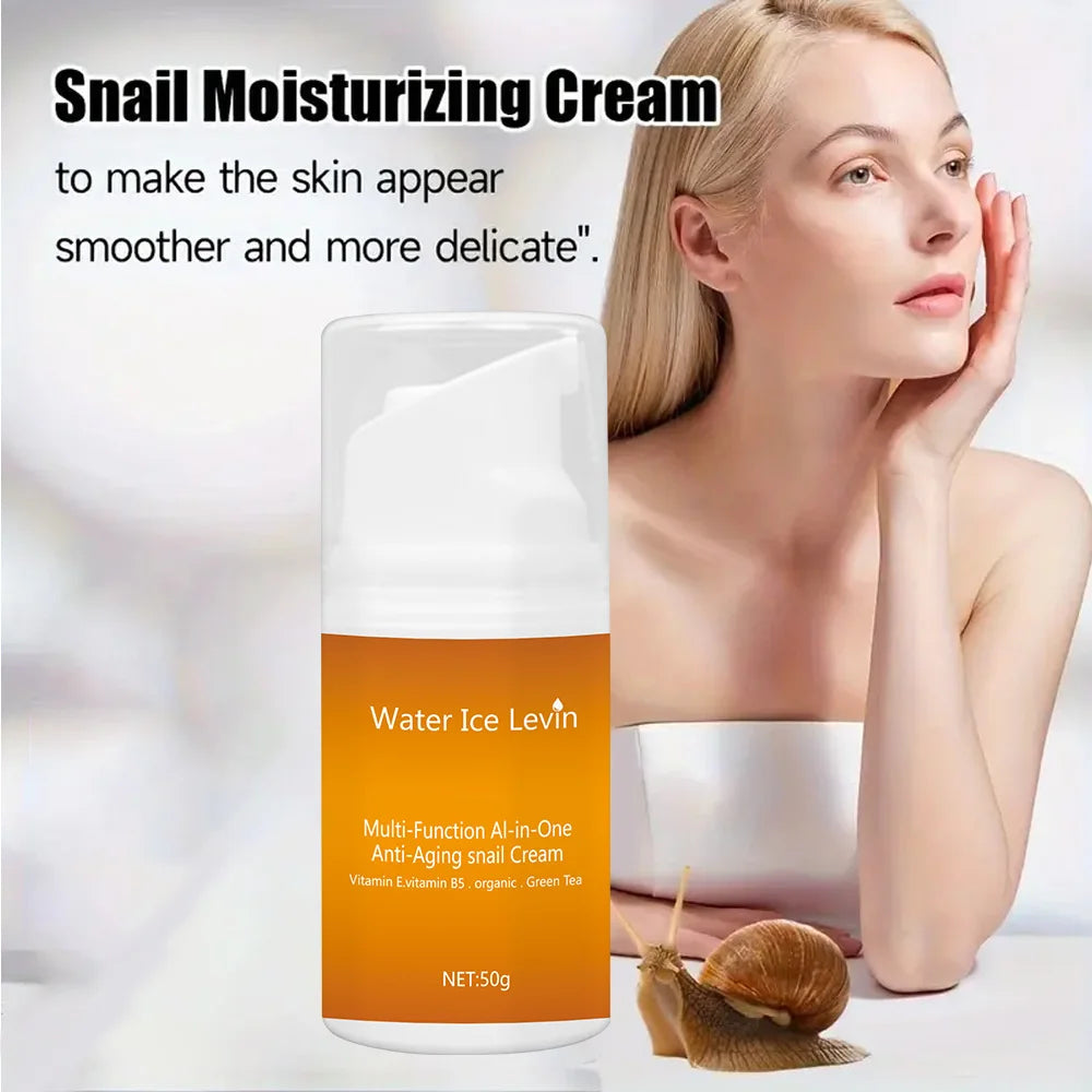 Water Ice Levin Snail Mucin Anti Aging Face Cream Moisturizing Skincare