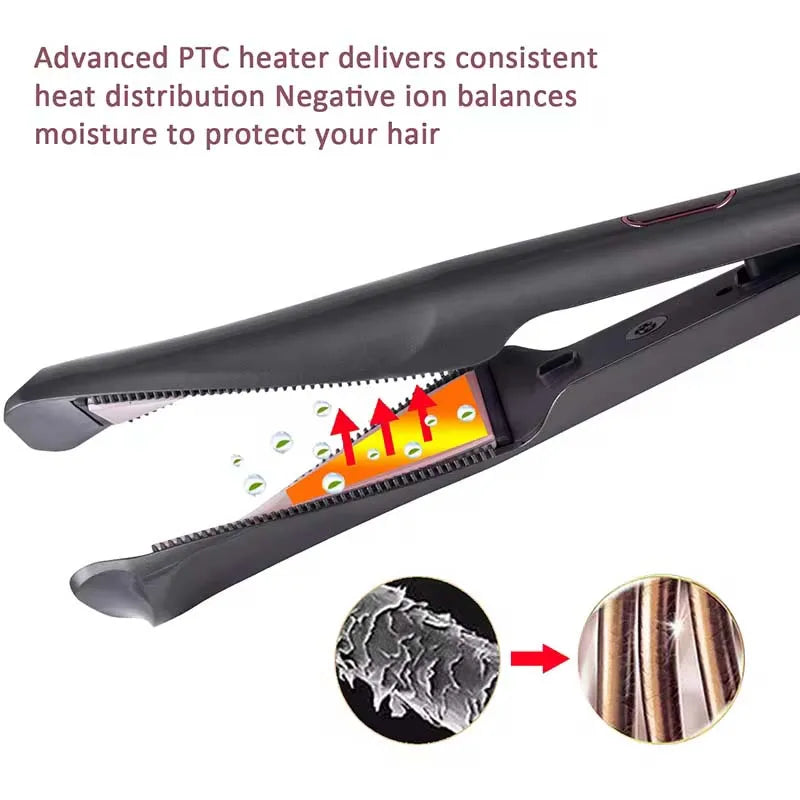2-in-1 Twisted Hair Straightener and Curling Iron Ceramic Styler