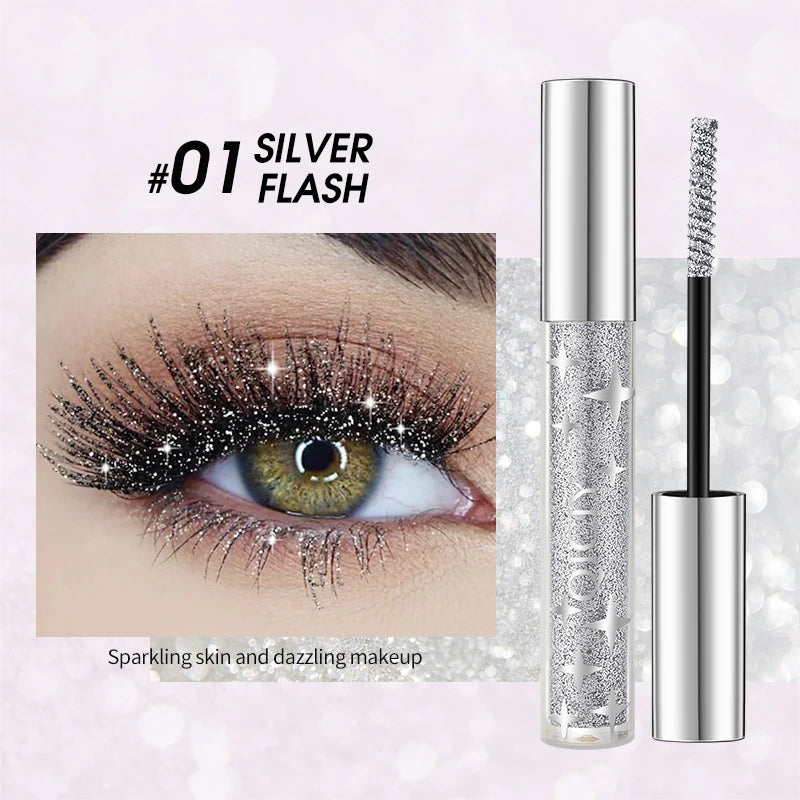 Glitter Mascara Waterproof Shiny Lash Enhancer for Party Makeup