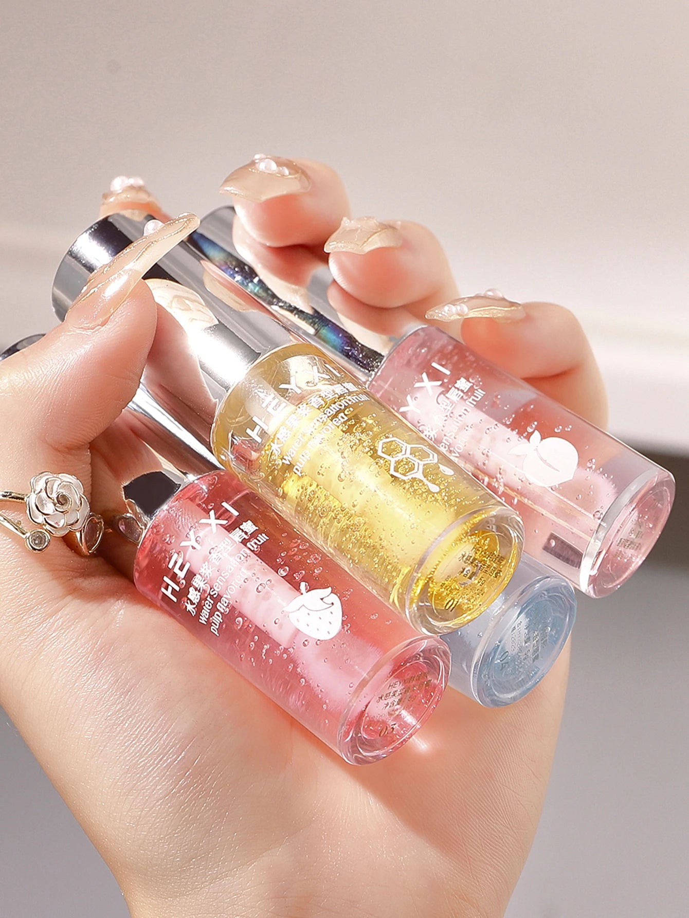 Fruit Pulp Moisturizing Lip Gloss Hydrating Tinted Lip Oil - 12