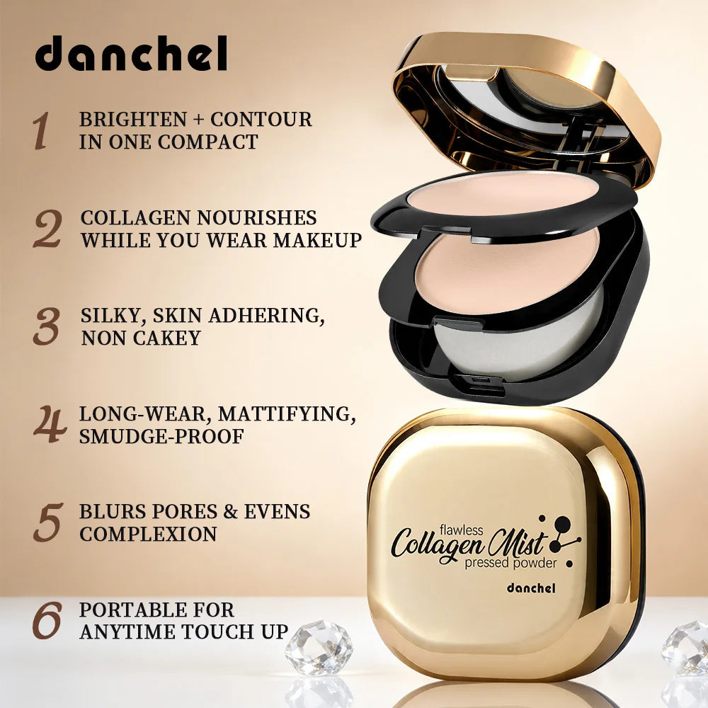 Collagen Infused Oil Control Pressed Powder for Flawless Matte Finish - 4