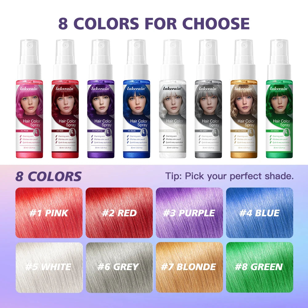 Temporary Hair Color Spray for Instant Styling
