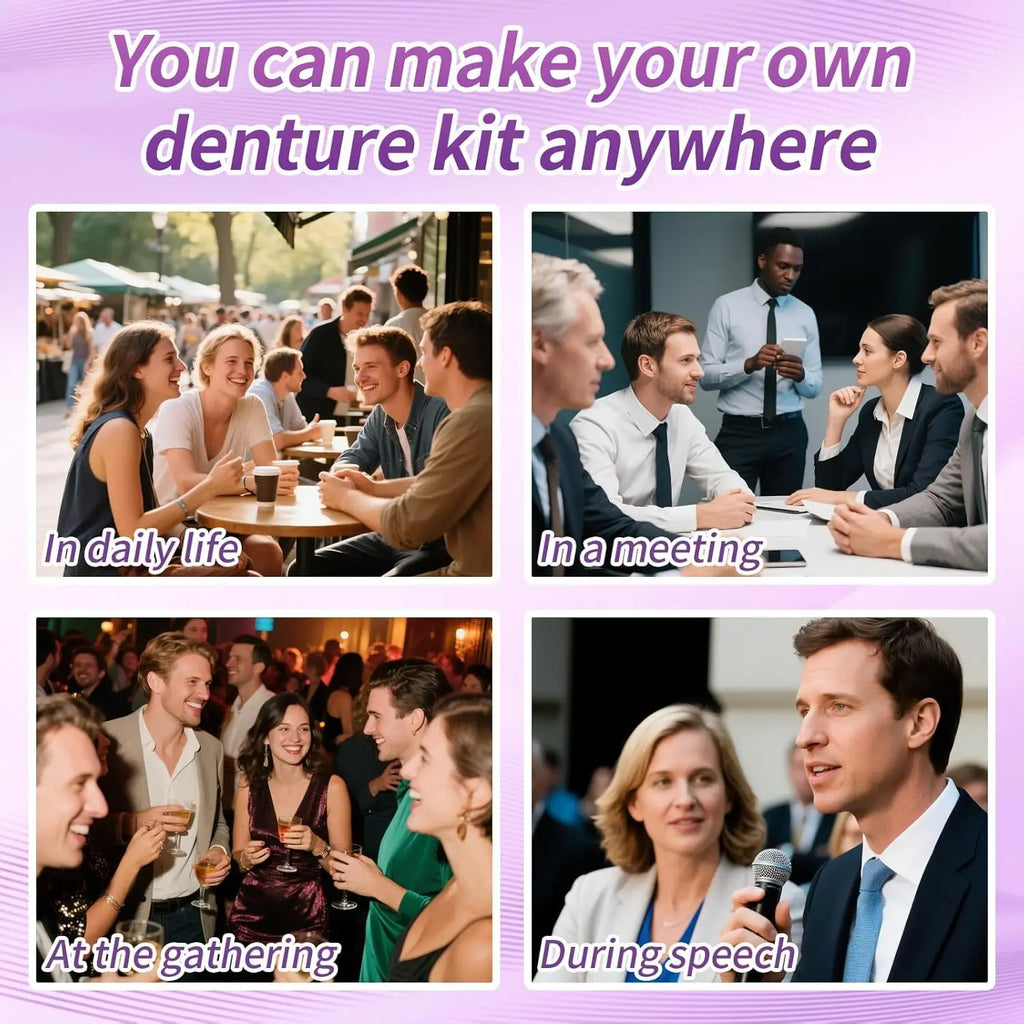 Adjustable Cosmetic Silicone Dentures for Smile Enhancement