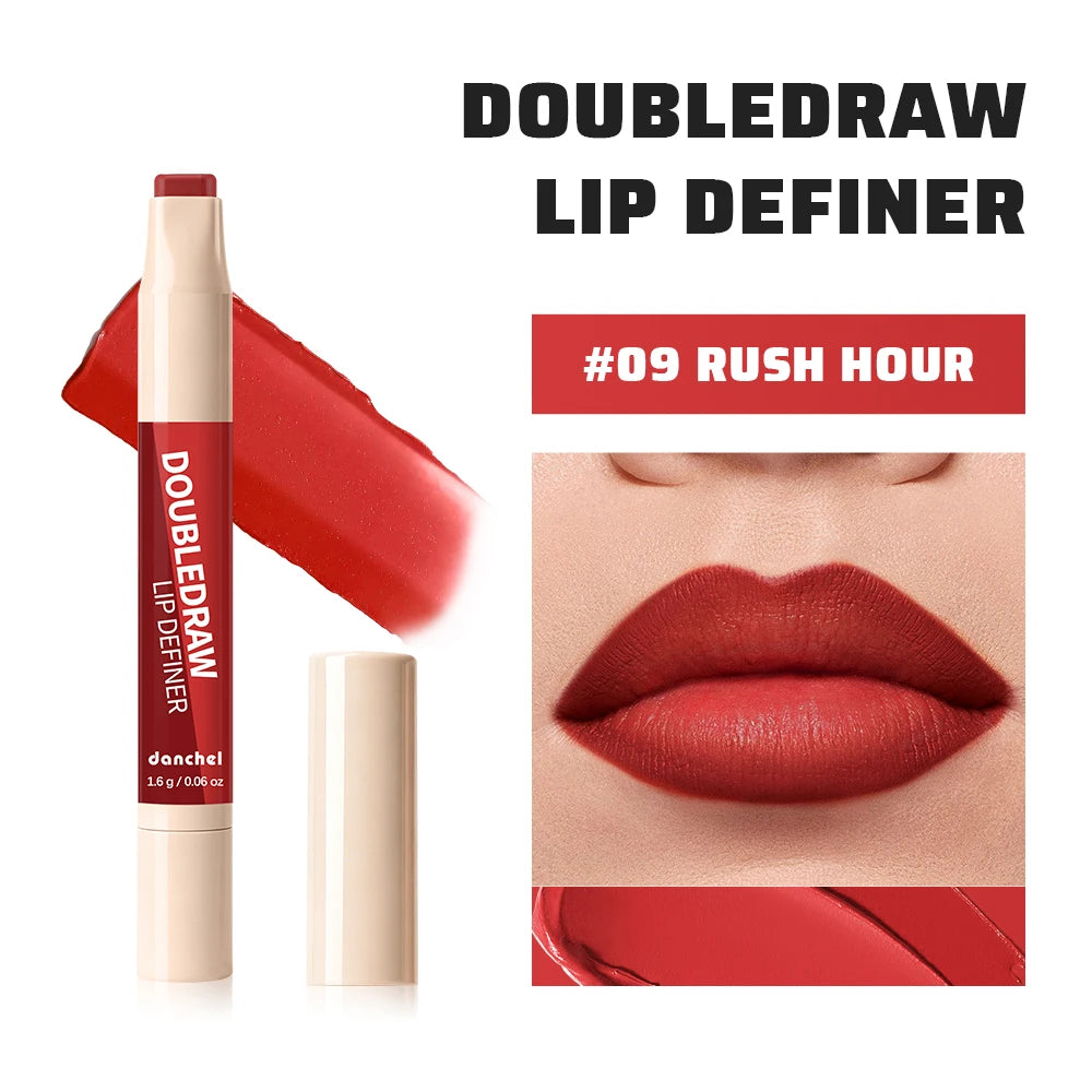 2-in-1 Lip Liner and Matte Lipstick for Long-Lasting Wear