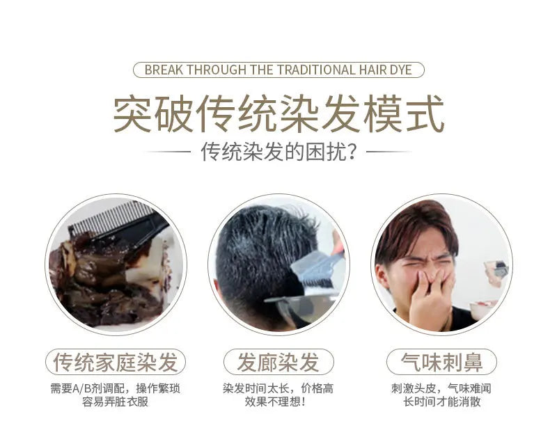 Organic Ginger Hair Blackening Shampoo 500ml Permanent Color Dye - 17