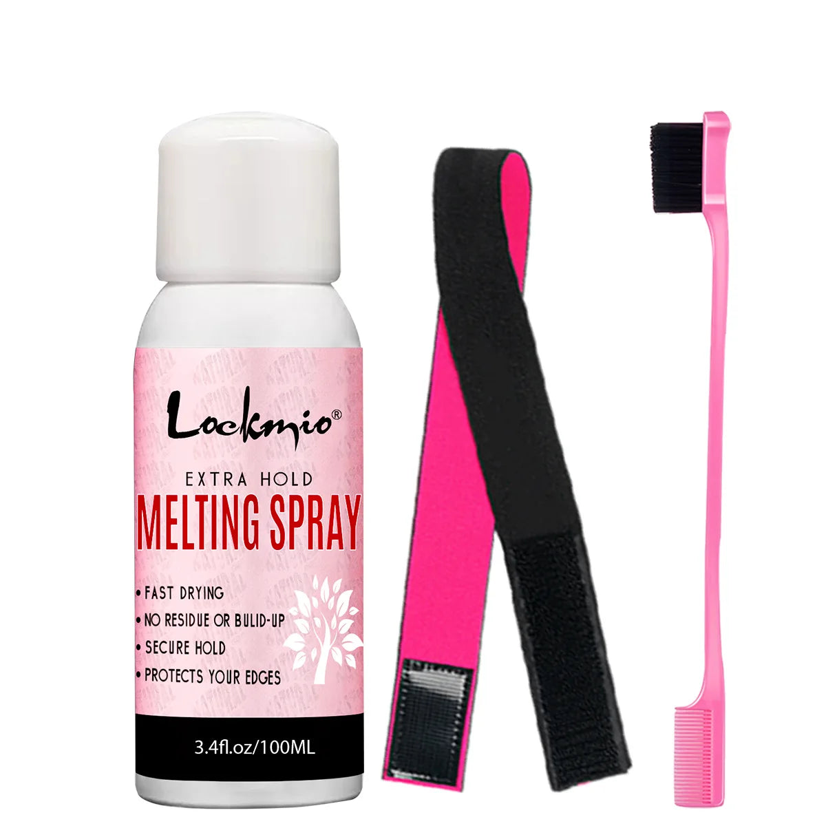 Lockmio Lace Melting Spray and Edge Control Wig Styling Kit - 18