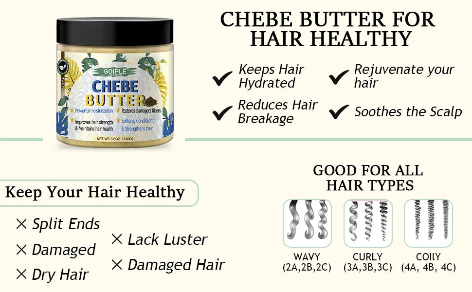 Goiple Chebe Hair Care Set Deep Nourishing Conditioner and Growth Oil - 9