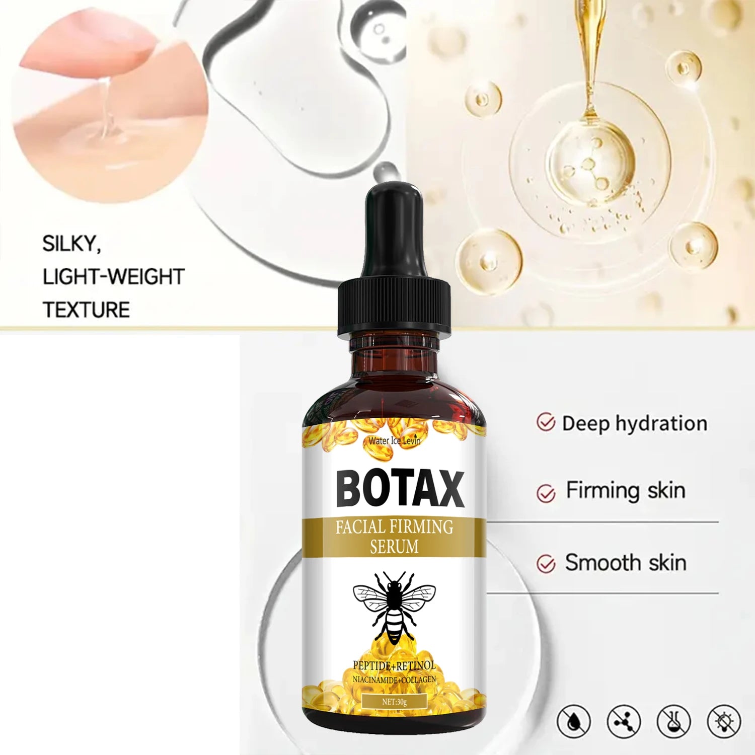 Botax Facial Firming Serum Peptide Retinol Anti Aging Face Treatment - 5