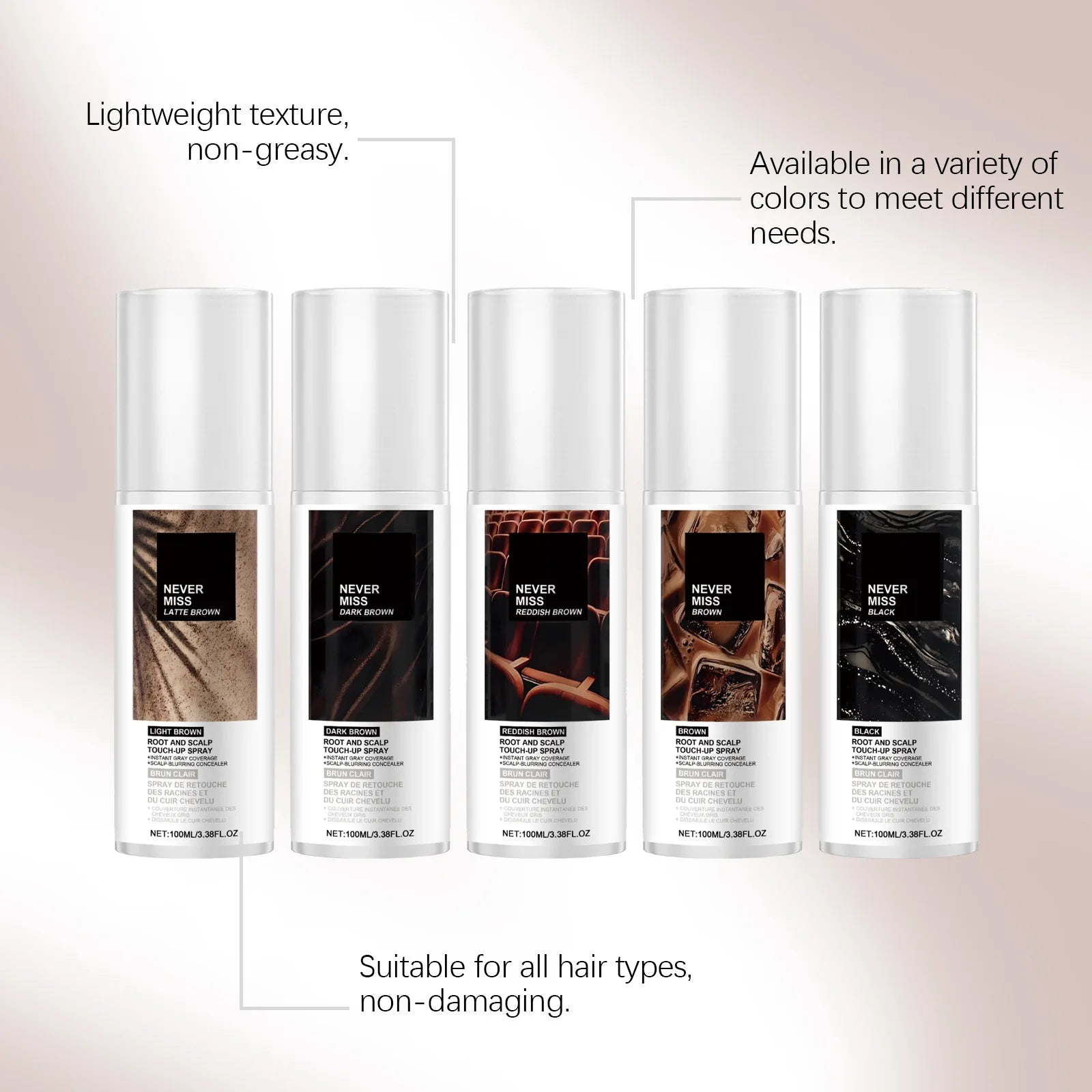 Temporary Hair Color Spray Root and Scalp Concealer 100ml