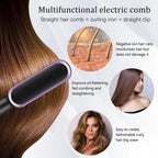 Professional Hair Straightener Brush Ceramic Fast Heating Styling Comb