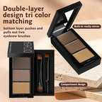 O'CHEAL Three Color Eyebrow Powder Waterproof Makeup Palette