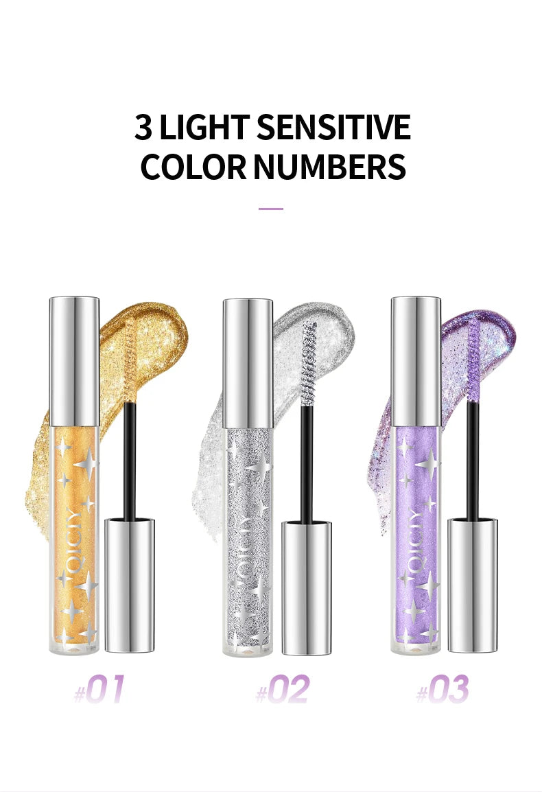 Glitter Mascara Waterproof Shiny Lash Enhancer for Party Makeup
