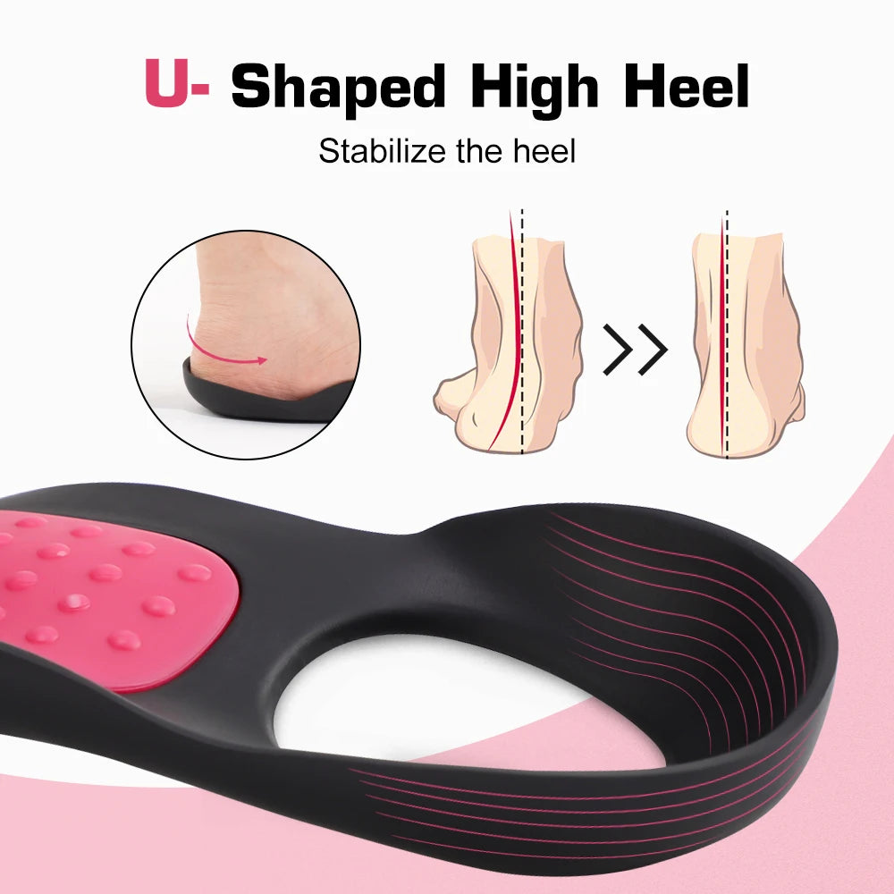 Orthopedic Arch Support Insoles for Flat Feet and Alignment