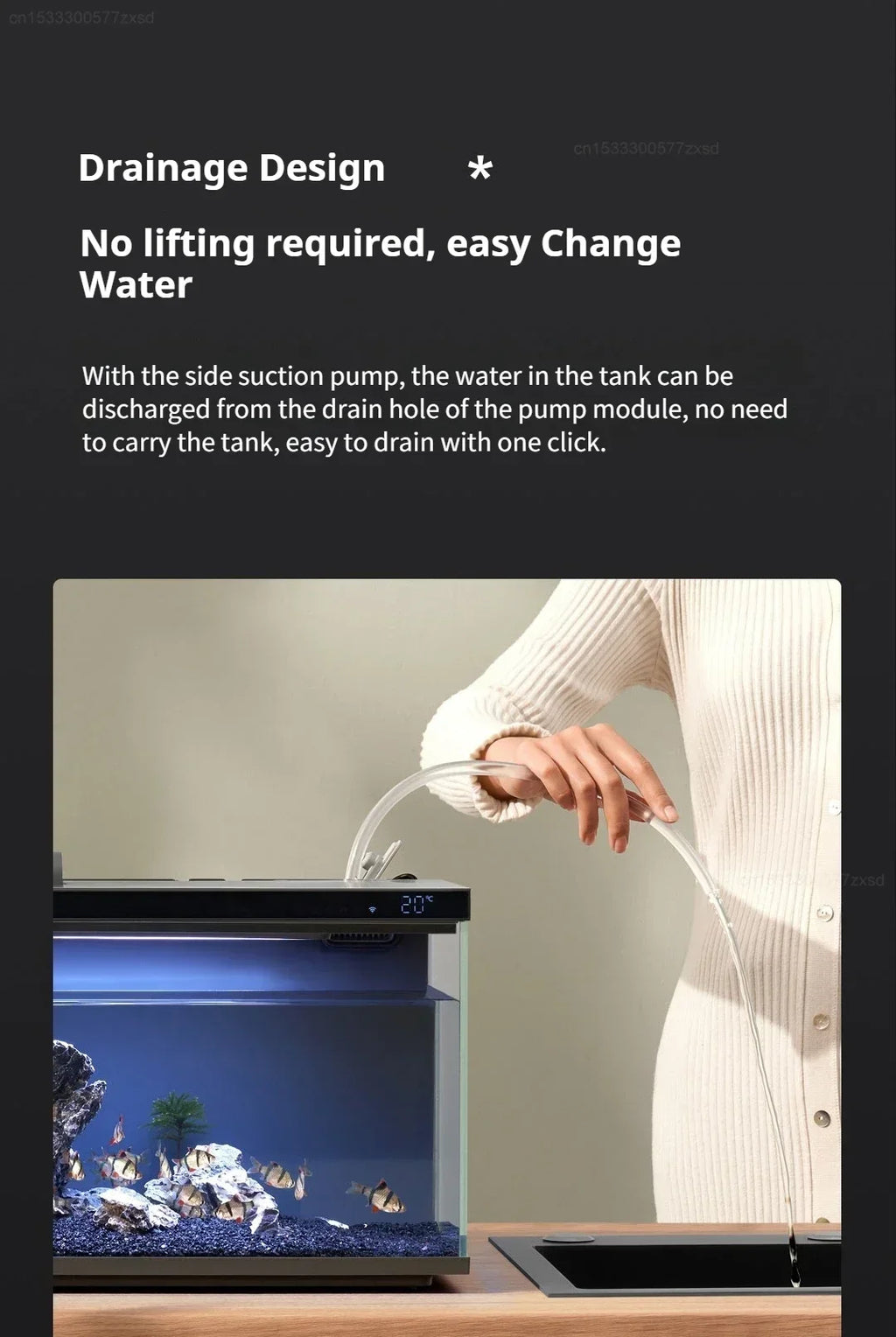 Mijia Smart Fish Tank MYG100 App Controlled Aquarium with Lighting System