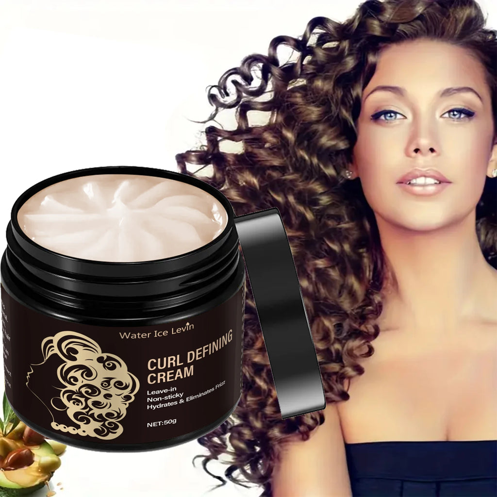 Coconut Oil Curl Defining Cream 50g Leave In Hair Moisturizer Frizz Control