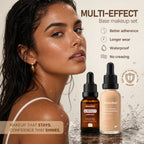 Liquid Foundation and Primer Makeup Set for Long-Lasting Coverage