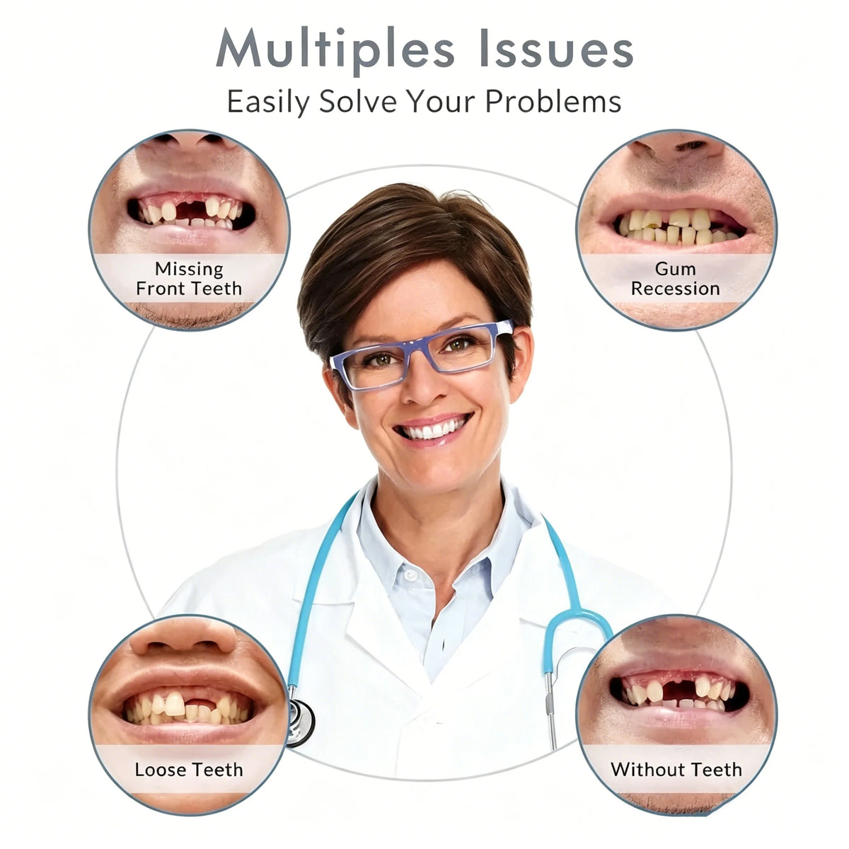 Instant Smile Comfort Veneers - Natural Fit Upper and Lower Teeth