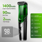 Cordless Vacuum Beard Trimmer and Hair Clipper