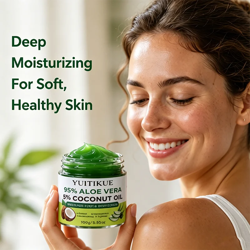 YUITIKUE Aloe Vera and Coconut Oil Moisturizing Body Gel Cream - 11
