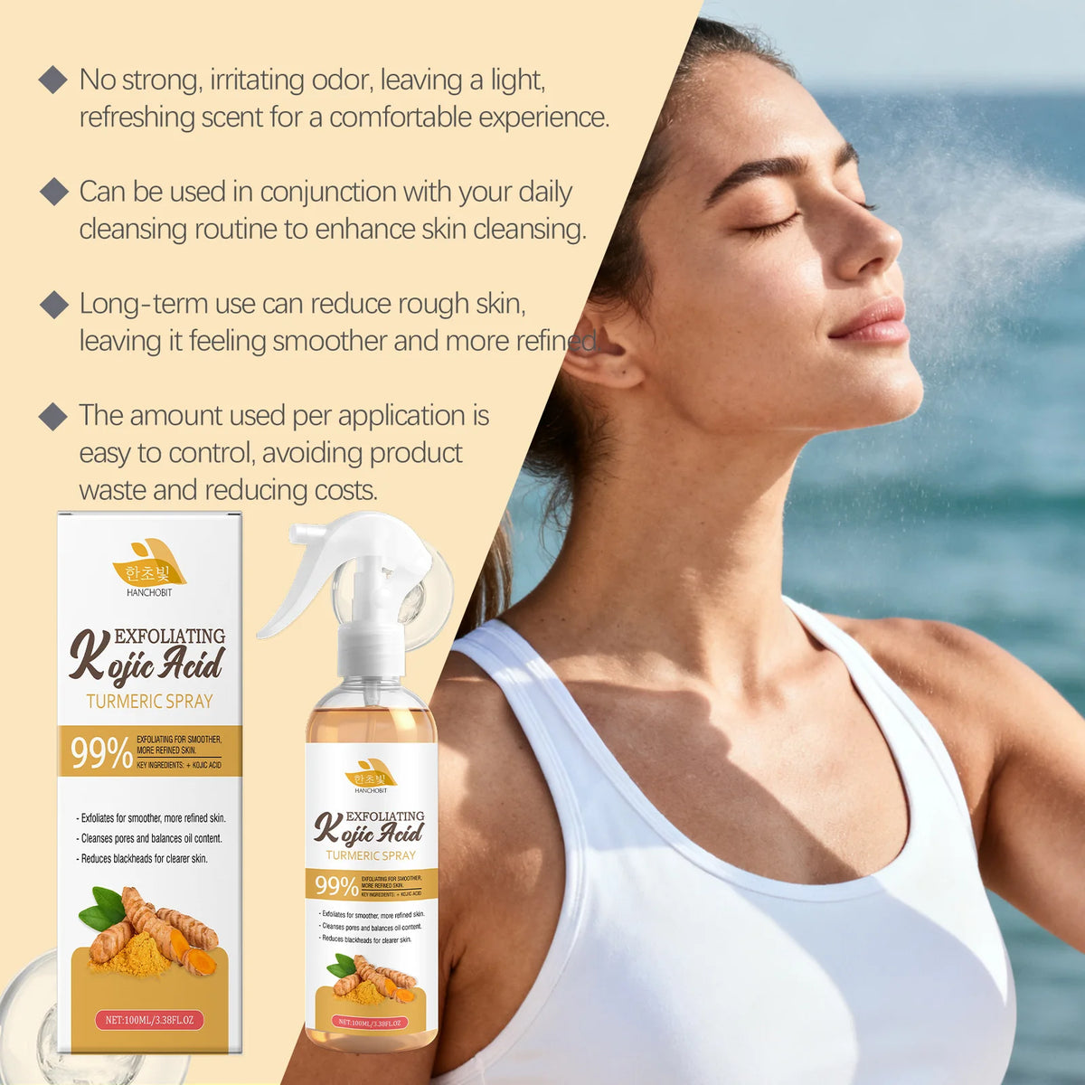 Kojic Acid Turmeric Exfoliating Facial Mist
