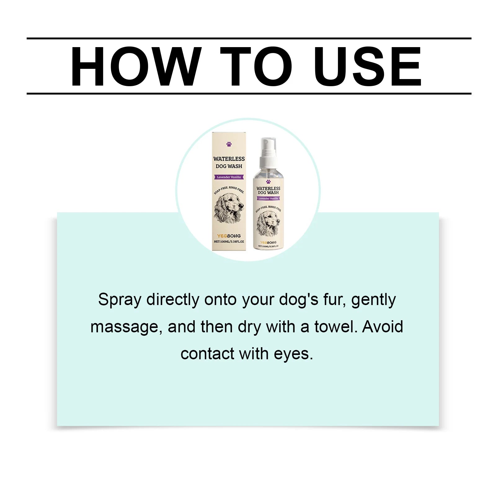 Waterless Dog Shampoo Spray for Quick Cleaning and Odor Removal - 15
