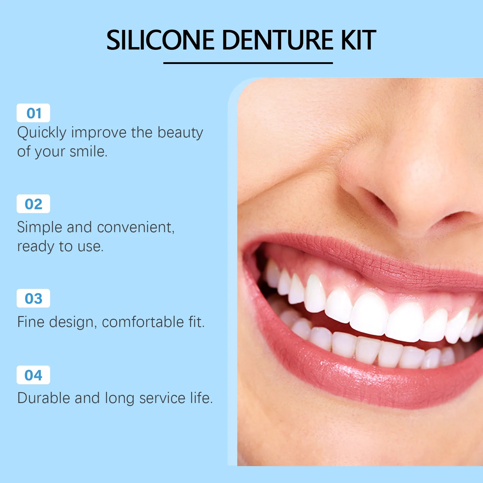 Comfortable Silicone Denture Set for Natural Smile - 5