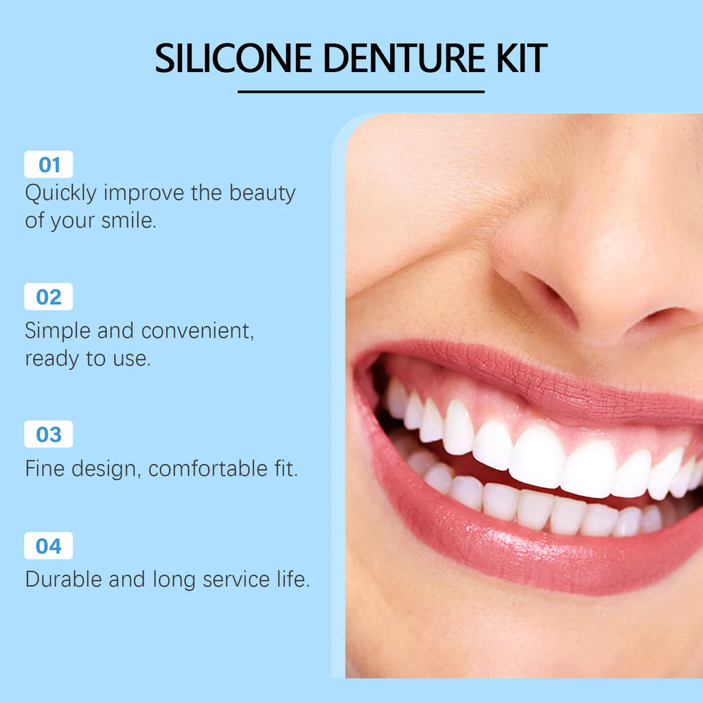 Comfortable Silicone Denture Set for Natural Smile