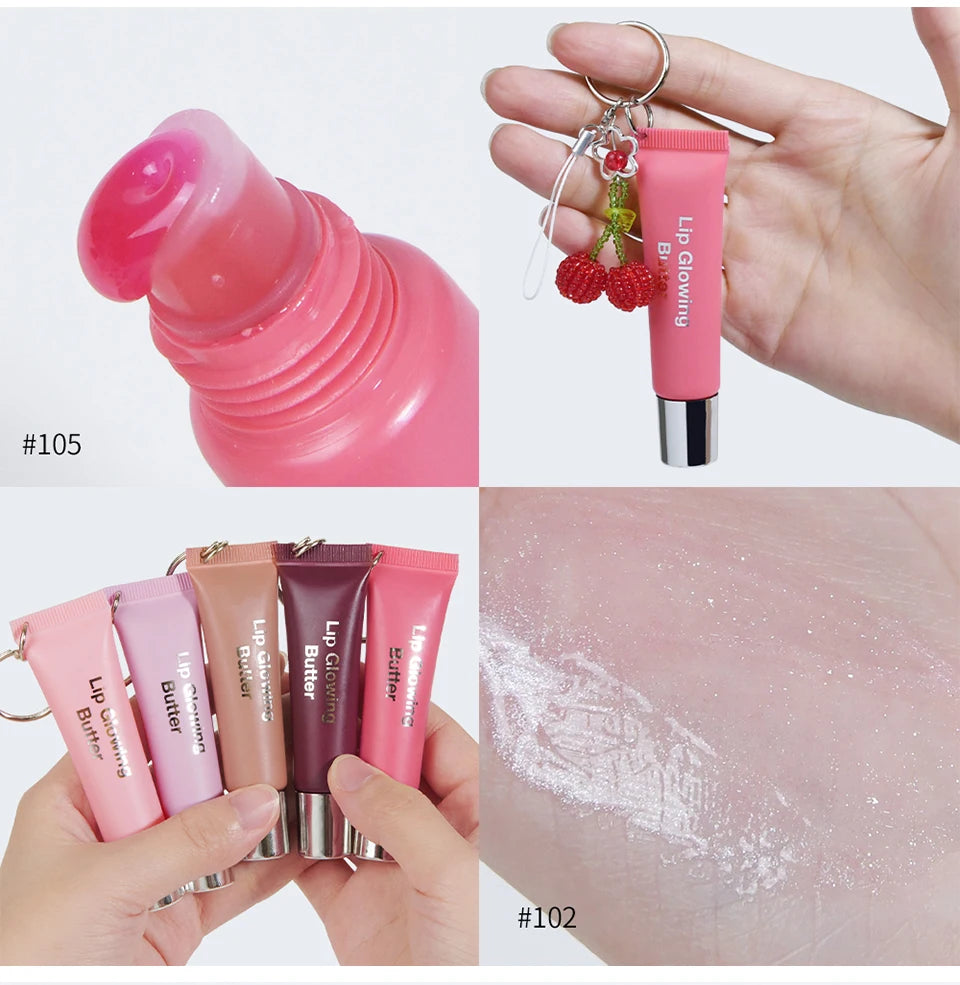 Hydrating Lip Gloss with Keychain for On-the-Go Shine - 16