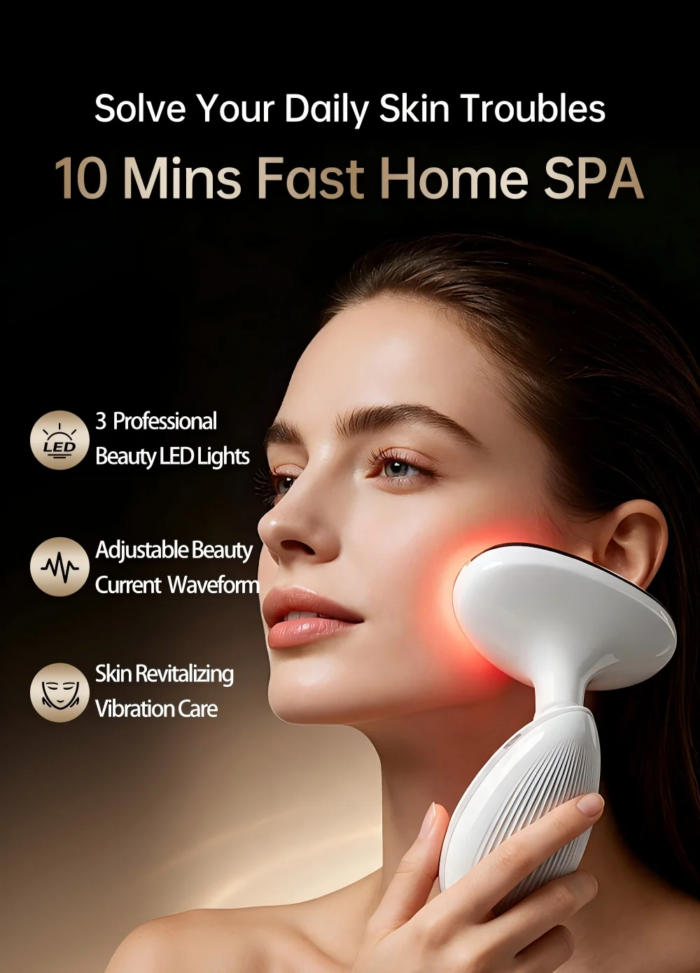 LED Facial and Body Skin Tightening and Sculpting Device