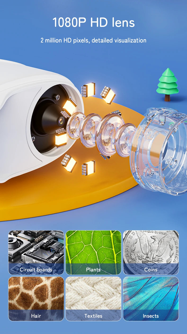 Portable Handheld Digital Microscope for Kids - 10