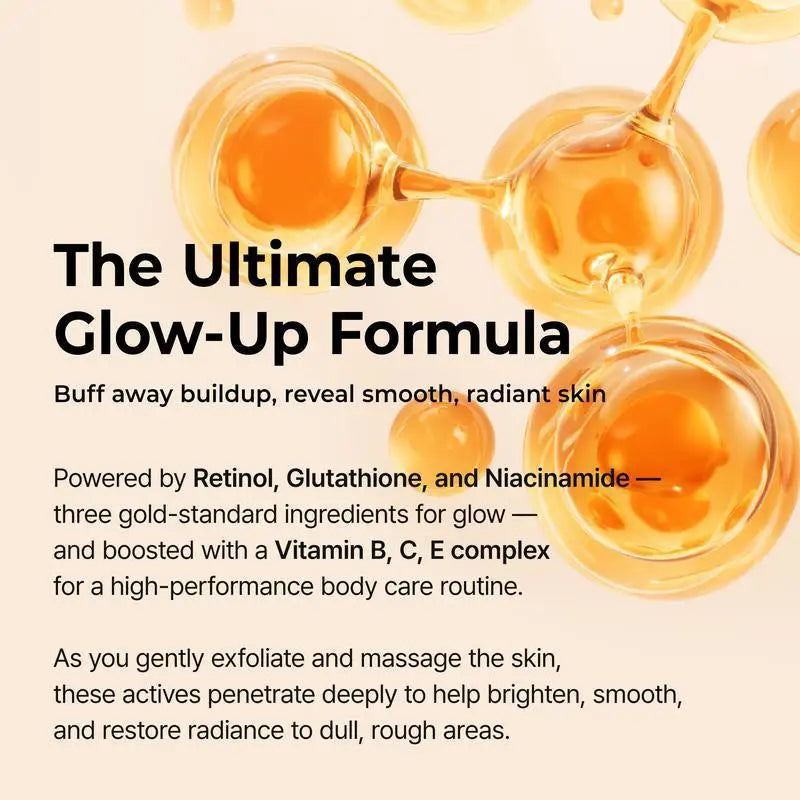 FLEXQW Kojic Acid Turmeric Exfoliating Body Scrub Spray for Smooth Skin - 8