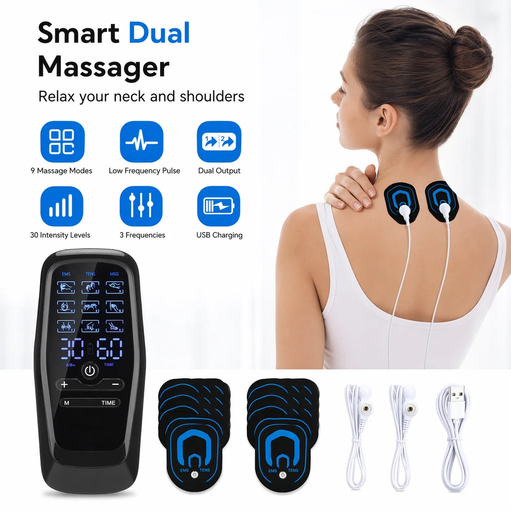 Portable Dual Channel Electric Body and Neck Massager