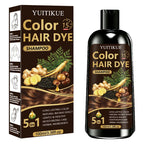 5-in-1 Herbal Hair Dye Shampoo for Grey Hair Coverage 100ml