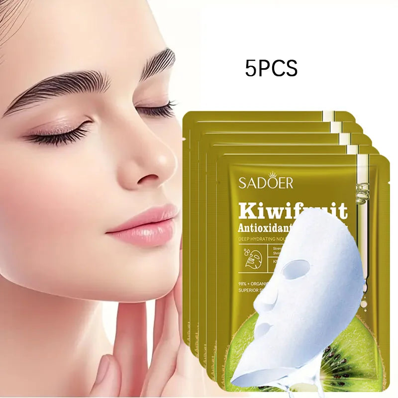 Sadoer Kiwi Fruit Moisturizing Facial Mask Sheet Set - 11